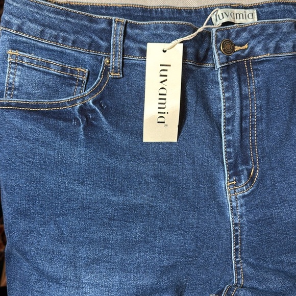 NWT Luvamia women’s wide leg jean stretchy size 2XL see pics for measurements - Picture 14 of 14